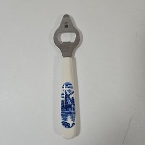 Vintage Dutch Porcelain Stainless Steel Bottle Opener‎ Windmill